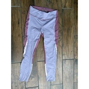 Outdoor Voices Color Block Purple Leggings Athletic Size M